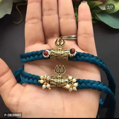 trendy mahadev couple rakhi for bhai  bhabhi