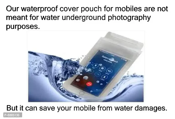 Waterproof Sealed Transparent Mobile Cover Pouch Universal Cellphone Dry Bag Case for Protection in Rain  Underwater for up to 6 inch Phone- Multicolor(Pack of 1)-thumb4