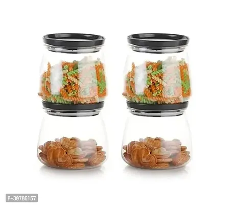 Airtight Unbreakable Plastic Kitchen Storage Container 900ml Pack of 4-thumb3