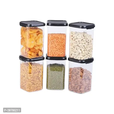 Airtight Unbreakable Plastic Kitchen Storage Container 1100ml Pack of 6