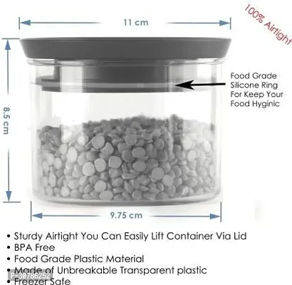 Airtight Unbreakable Plastic Kitchen Storage Container 500ml Pack of 6-thumb3