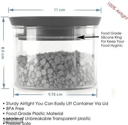 Airtight Unbreakable Plastic Kitchen Storage Container 1100ml Pack of 4-thumb4