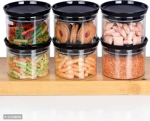 Sturdy Airtight Transparent Jar Round Shape Air Tight Container 500 ml 6 Piece-thumb3