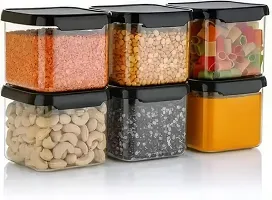 Plastic Storage Jar Container Set Air-Tight BPA Free (500ml - Pack of 6 and 1100ml Pack of 6)-thumb2