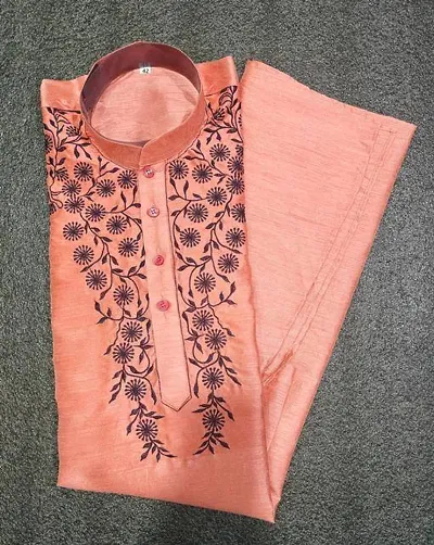 Trendy Silk Blend Kurtas For Men 