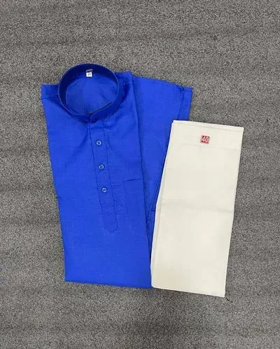 Reliable Rayon Solid Kurta And Bottom Sets For Men