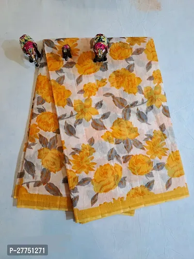 Classic Cotton Printed Saree without Blouse piece-thumb4