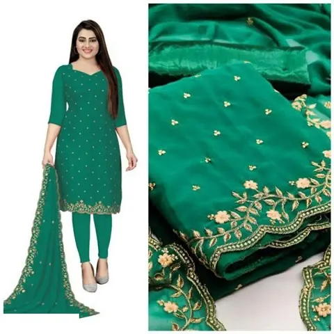 Latest Attractive Georgette Dress Material with Dupatta