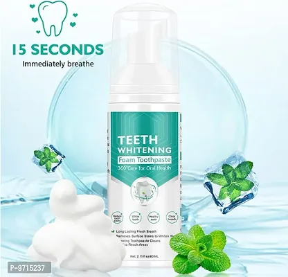 EFFECTIVE TEETH WHITENING FOAM 100% NATURAL  RESULT