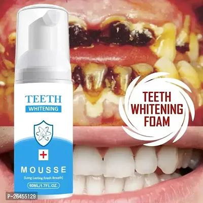 Teeth Whitening Foam Toothpaste Cleaning Gums Freshen - Mint  (60 ml)-thumb0