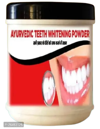 Teeth Whitening Powder, For Shiny Polished Teeth, Improves Teeth Whiteness and Brightness, Helps Fight Plaque, Removes Stains, Freshens Breath, Natural Ingredients, 100gm