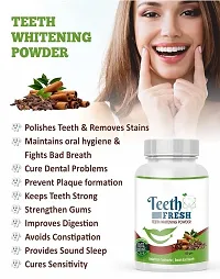 AJC Teeth Whitening Powder, For Shiny Polished Teeth, Improves Teeth Whiteness and Brightness, Helps Fight Plaque, Removes Stains, Freshens Breath, Natural Ingredients, 100gm-thumb2