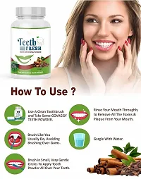 AJC Teeth Whitening Powder, For Shiny Polished Teeth, Improves Teeth Whiteness and Brightness, Helps Fight Plaque, Removes Stains, Freshens Breath, Natural Ingredients, 100gm-thumb1