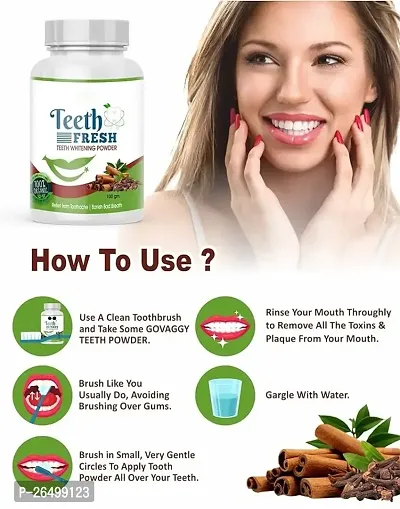 AJC Teeth Whitening Charcoal Powder Gutka Stain and Yellow Teeth Removal powder-  (100 gm)-thumb3