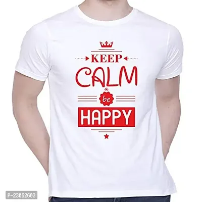 Comfortable White Cotton Tees For Men-thumb0