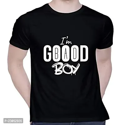 Comfortable Black Cotton Tees For Men-thumb0