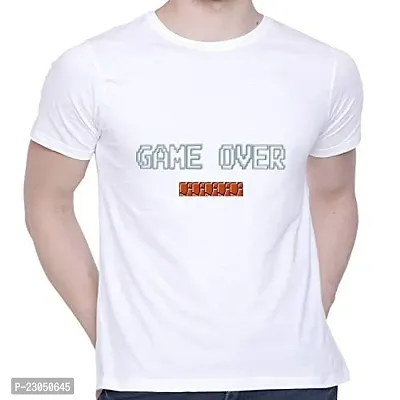 Comfortable White Cotton Tees For Men-thumb0