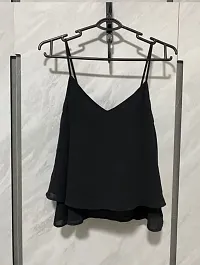 LivingOfStandards Women?s Sleeveless Rib Knitted Cotton Racer Back Tank Tops Crew Neck Crop Tops - Available Sizes-thumb4