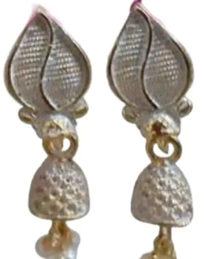 Designer Pearl and Enamel work Jhumkas 30 x12 mm Jhumkhas Combo Set Meenakari Kundan Jhumkhi Jhumkhas Fashion Jhumki Earring for Women Girls for Saree Salwar Kurti kurta (WHITE)