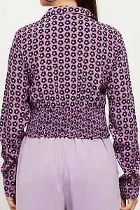 Living of Standard's Girls Ruffled Net Top (S, Pink)-thumb2