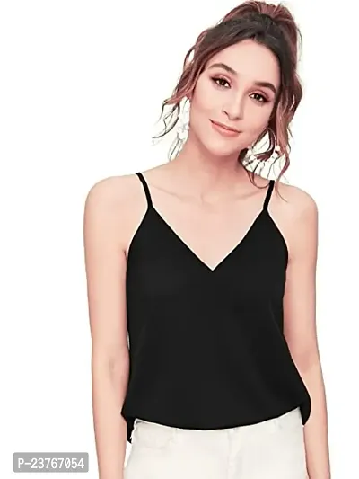 LivingOfStandards Women?s Sleeveless Rib Knitted Cotton Racer Back Tank Tops Crew Neck Crop Tops - Available Sizes-thumb0