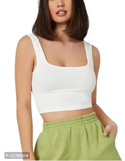 livingofstandards Tank Crop Top (L, White)-thumb0