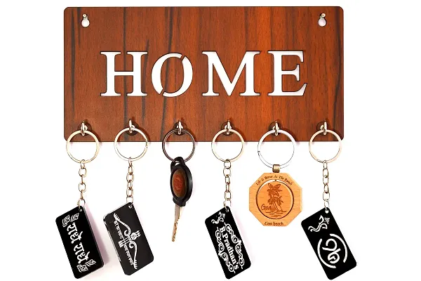 Key Holder for Home Wall Stylish, Wooden Key Stand, Mobile Holder for  Wall