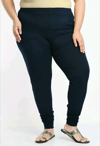 Trending Cotton Lycra Solid Leggings For Women