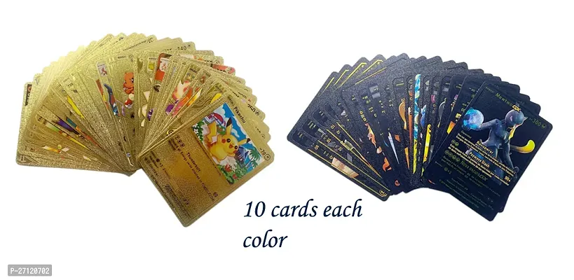 Ancientkart 20 cards Waterproof cards Anime rare PVC plastic cards pokemon cards Golden pokemon cards-thumb0