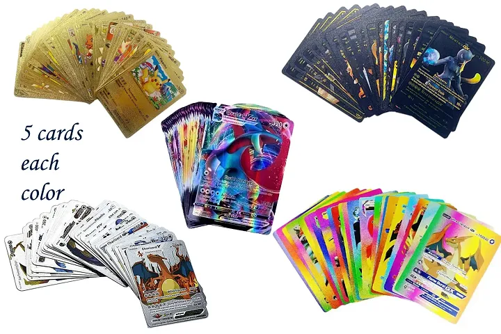 Ancientkart 25 cards Waterproof cards Anime rare PVC plastic cards pokemon cards Golden pokemon cards