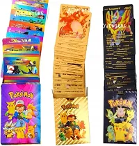 Ancientkart 25 cards Waterproof cards Anime rare PVC plastic cards pokemon cards Golden pokemon cards-thumb2