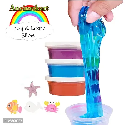 Ancientkart Crystal Slime Clear Slime putty toy galaxy slime stretchy non sticky slime sand dough slime kit unicorn slime fluffy slime cloud slime