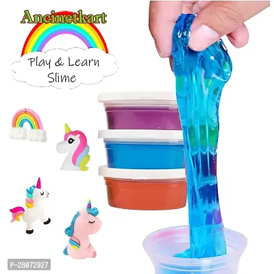 Ancientkart Crystal Slime Clear Slime putty toy galaxy slime stretchy non sticky slime sand dough slime kit unicorn slime fluffy slime cloud slime