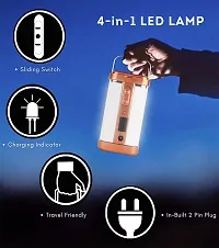Rechargeable Lamp Light with 4 Tube 360 Degree Extra Bright light with 7-8 hours lightning backup.( Multicolor )-thumb3