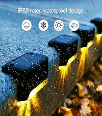 Decorative Solar Panel Step Lights for Outdoor Decks, Railing, Stairs with IP65 Protection (Pack of 2).-thumb3