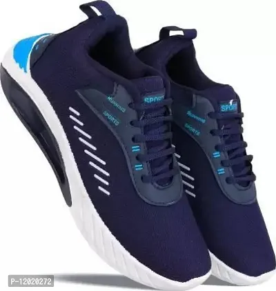 Stylish Blue PVC Self Design Shoes For Men-thumb0