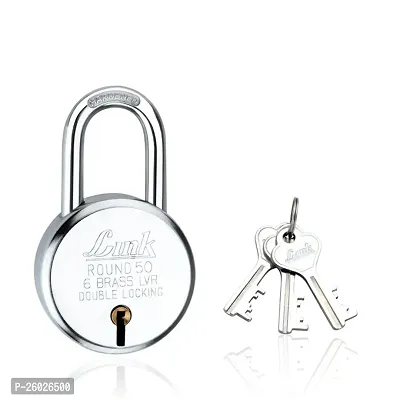 Double Locking Steel Lock With Hardened Shackle And Brass Lever