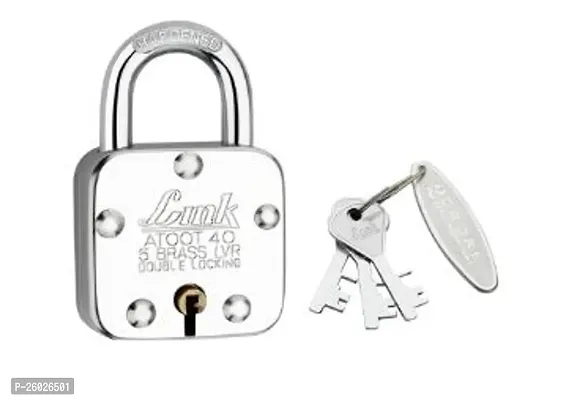 Double Locking Steel Lock With Hardened Shackle And Brass Lever