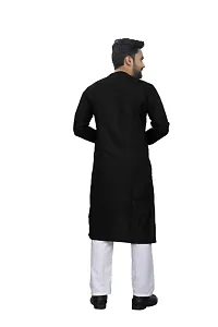 Men's Solid Ruby Cotton Designer Kurta  Bottom Set-thumb3