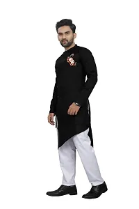 Men's Solid Ruby Cotton Designer Kurta  Bottom Set-thumb4