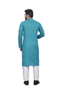 Men's Solid Ruby Cotton Designer Kurta  Bottom Set-thumb1