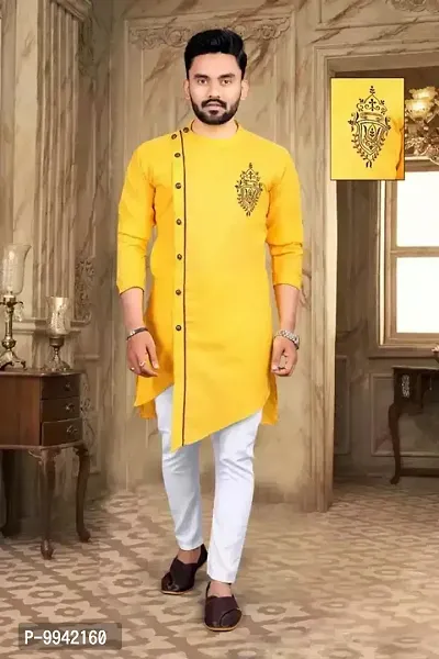 Attractive Yellow color men's Kurta Set-thumb0