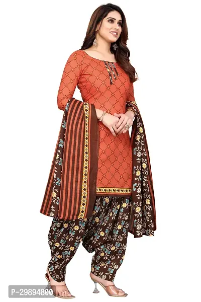 Elegant Cotton Blend Printed Dress Material with Dupatta For Women-thumb2