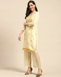 Elegant Chanderi Silk Embroidered Dress Material with Dupatta For Women-thumb2