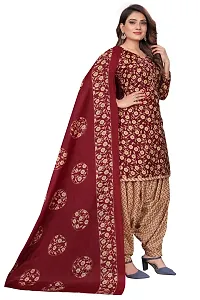 Elegant Cotton Blend Printed Dress Material with Dupatta For Women-thumb1