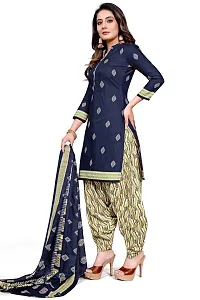 Elegant Cotton Blend Printed Dress Material with Dupatta For Women-thumb2