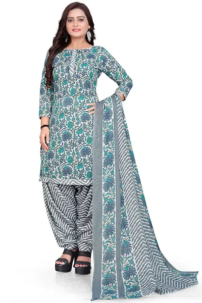 Stylish Cotton Blend Printed Unstitched Suits