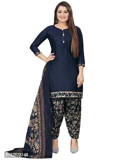 Elegant Cotton Printed Dress Material With Dupatta For Women-thumb0