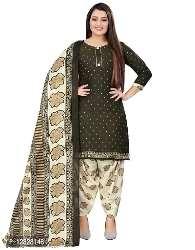 Elegant Cotton Printed Dress Material with Dupatta For Women