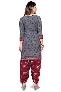 Elegant Cotton Blend Printed Dress Material with Dupatta For Women-thumb2